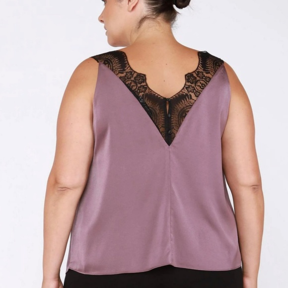 Stunning Purple Women’s Plus size Lace Trim Satin Cami, brand new condition. - Picture 2 of 10